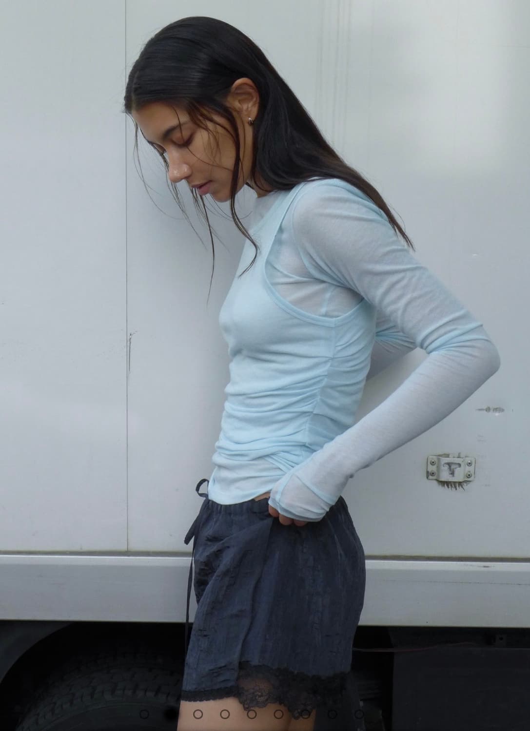 SEO 에스이오 레이스 쇼츠 블랙 상품이미지3