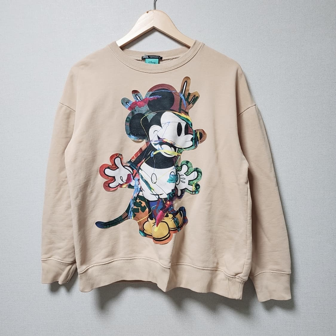 [M] 자라 디즈니 미키마우스 맨투맨 티셔츠 상품이미지1