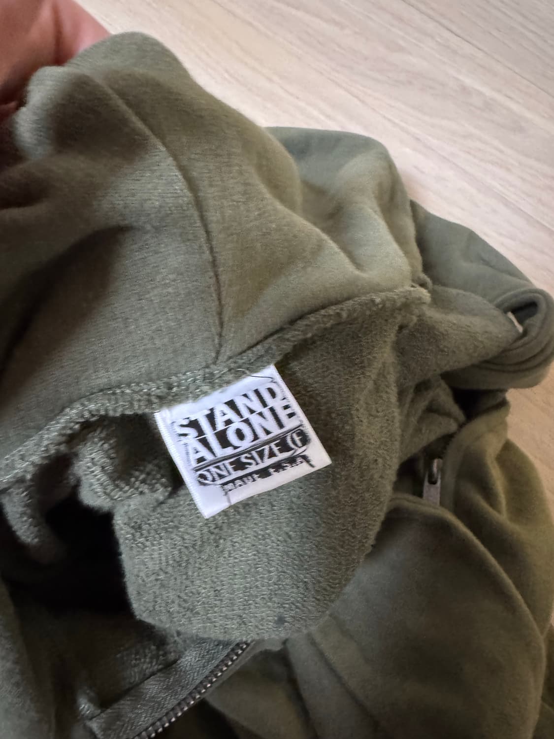 스탠드 얼론 카키 후드 집업  상품이미지6