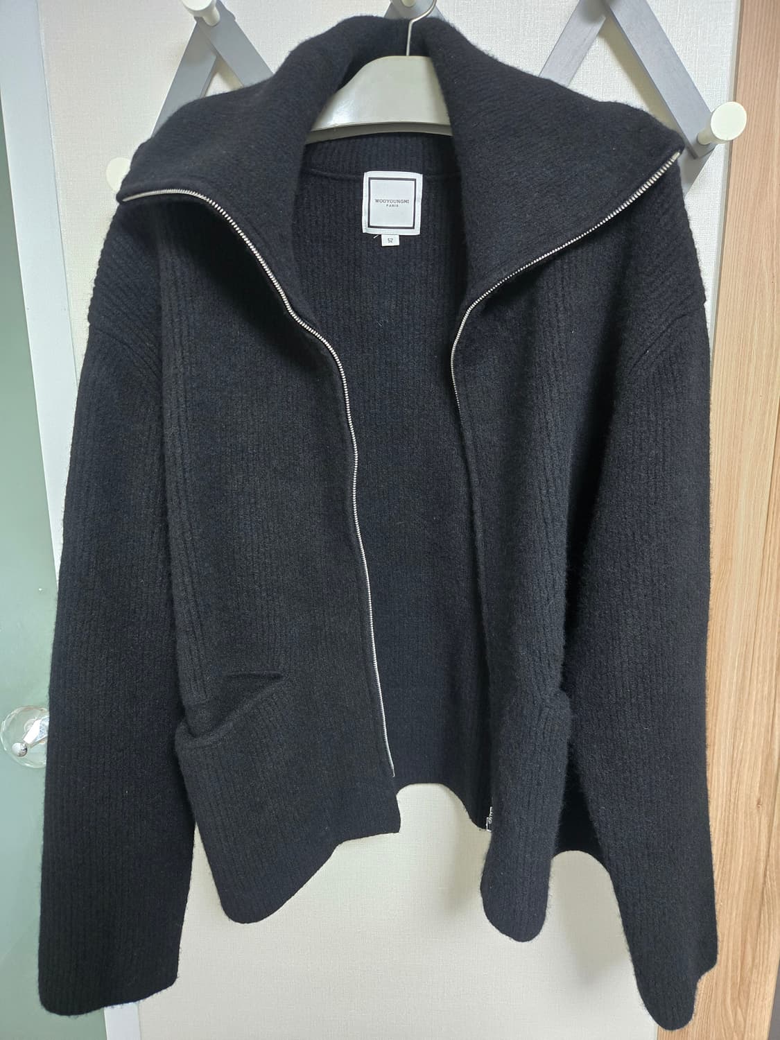 우영미 하이넥 집업 가디건 상품이미지1