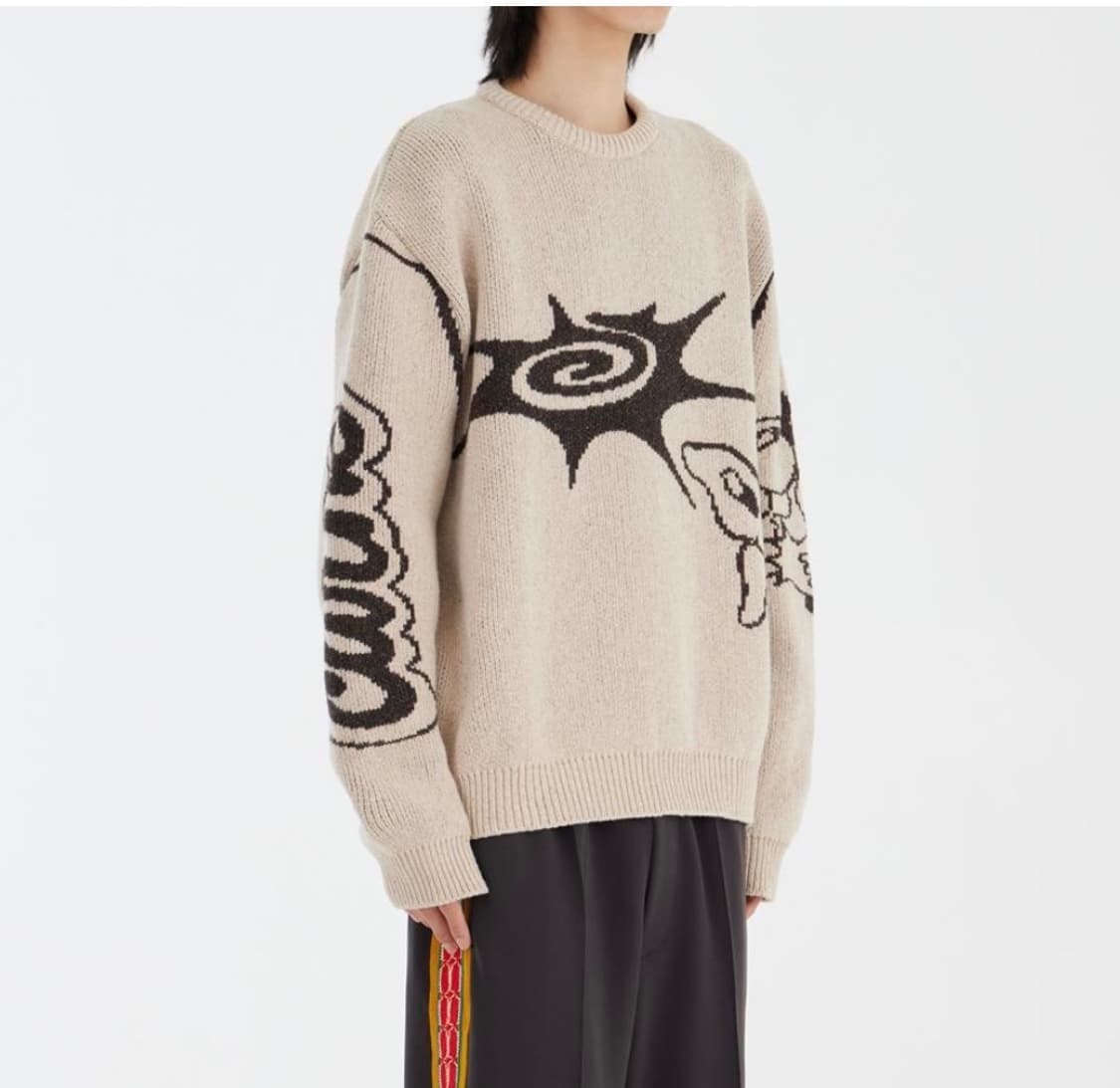 니트 맨투맨 CARNE BOLLENTE Cartoon Wetwork -  상품이미지2