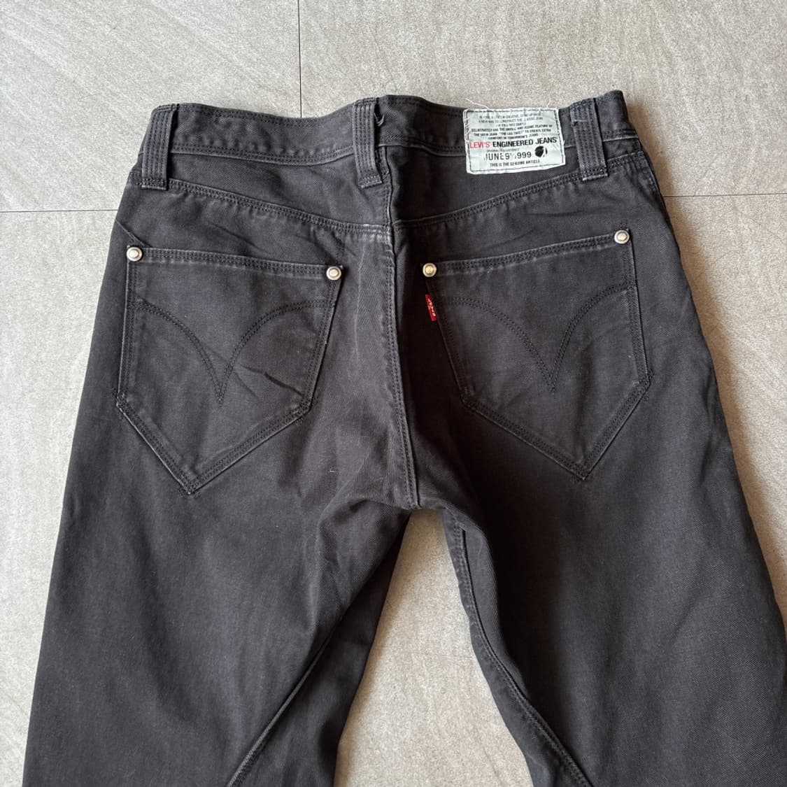 리바이스 정품 데님 블랙 엔진 청바지 상품이미지5