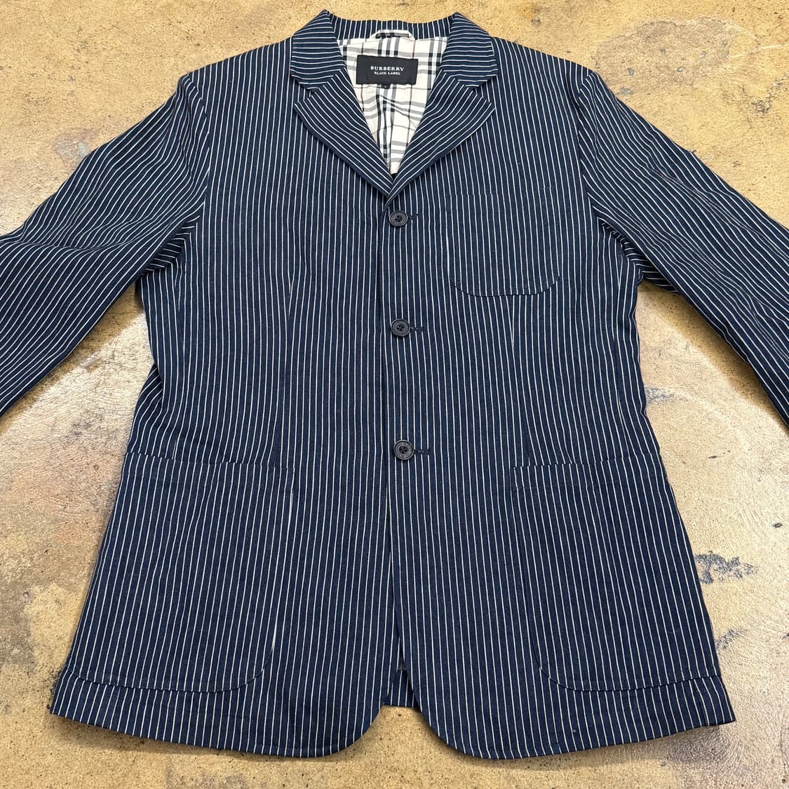 [정품/L] 버버리 블랙 라벨 스트라이프 자켓 b14 상품이미지3