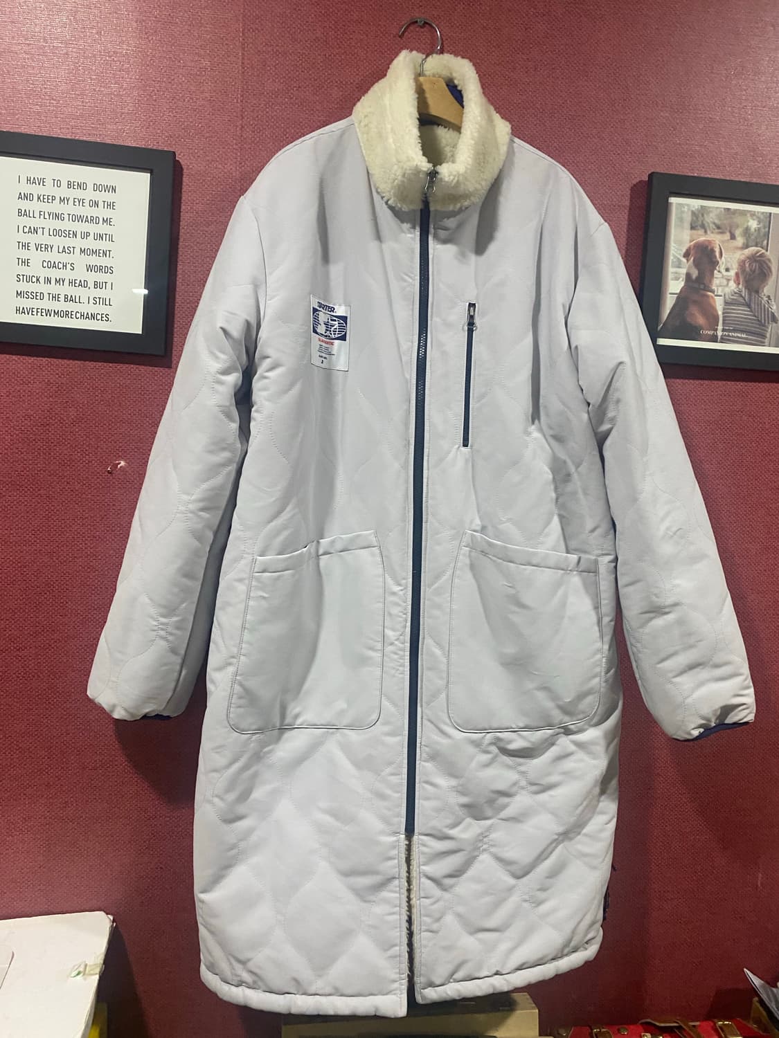 스타터 양면 롱 플리스 자켓 아이보리 상품이미지7