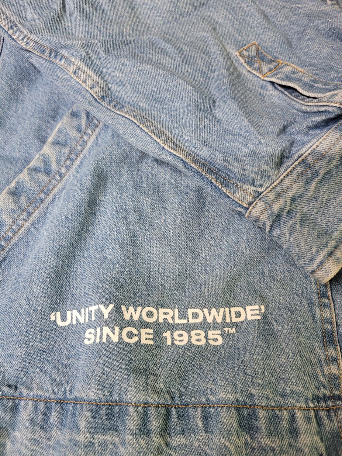 타미진스 백 프린팅 데님 초어 자켓 상품이미지4