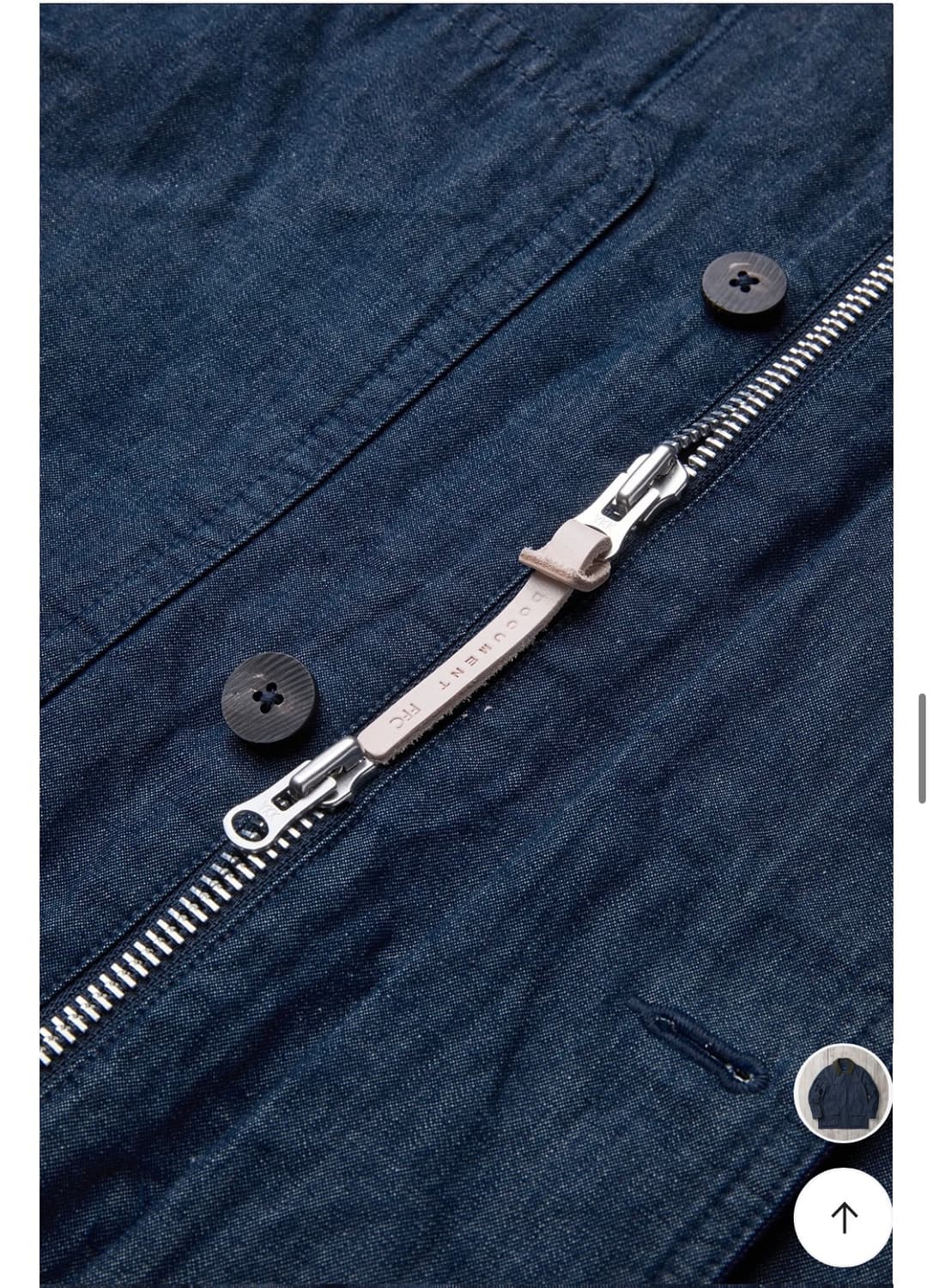 FFC x DOCUMENT 헨리코튼 워시드 데님 필드 자켓 상품이미지7