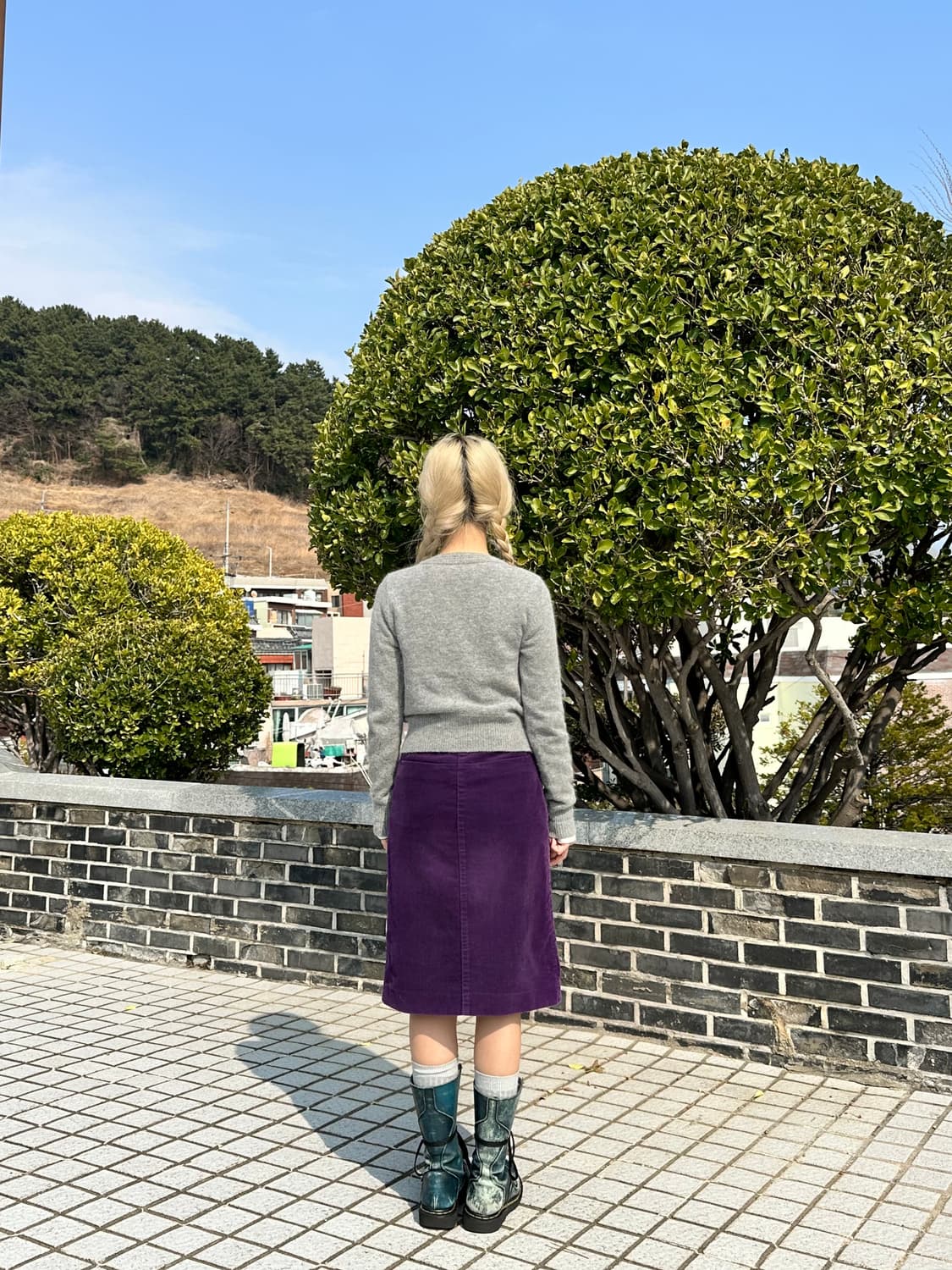 그레이 플라워 자수 가디건 상품이미지3