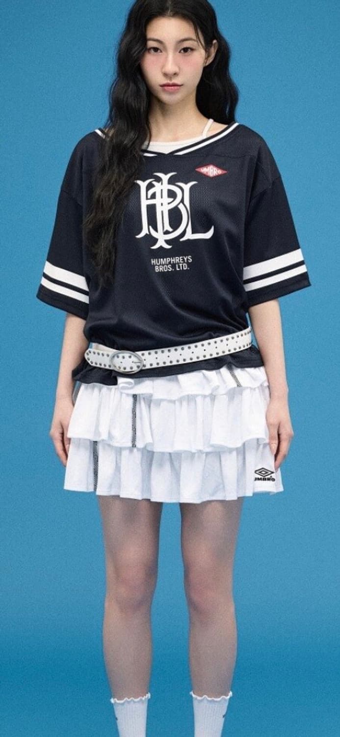 우먼스 메쉬 그래픽 반팔 티셔츠 상품이미지1