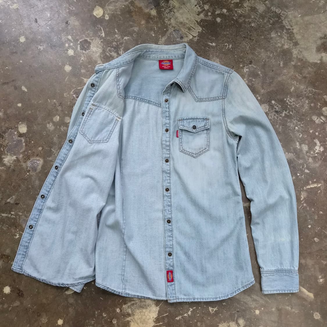 S) 디키즈 데님셔츠 청남방 웨스턴셔츠 아메카지 워크웨어 상품이미지4