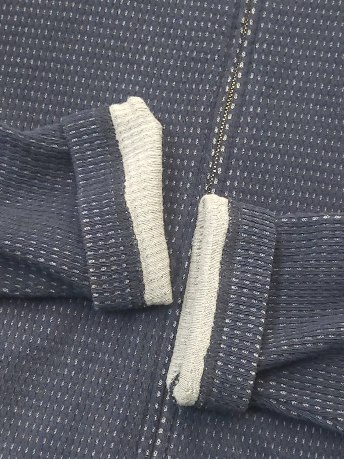 네이비 블루종 스타일 니트 집업 m 상품이미지5