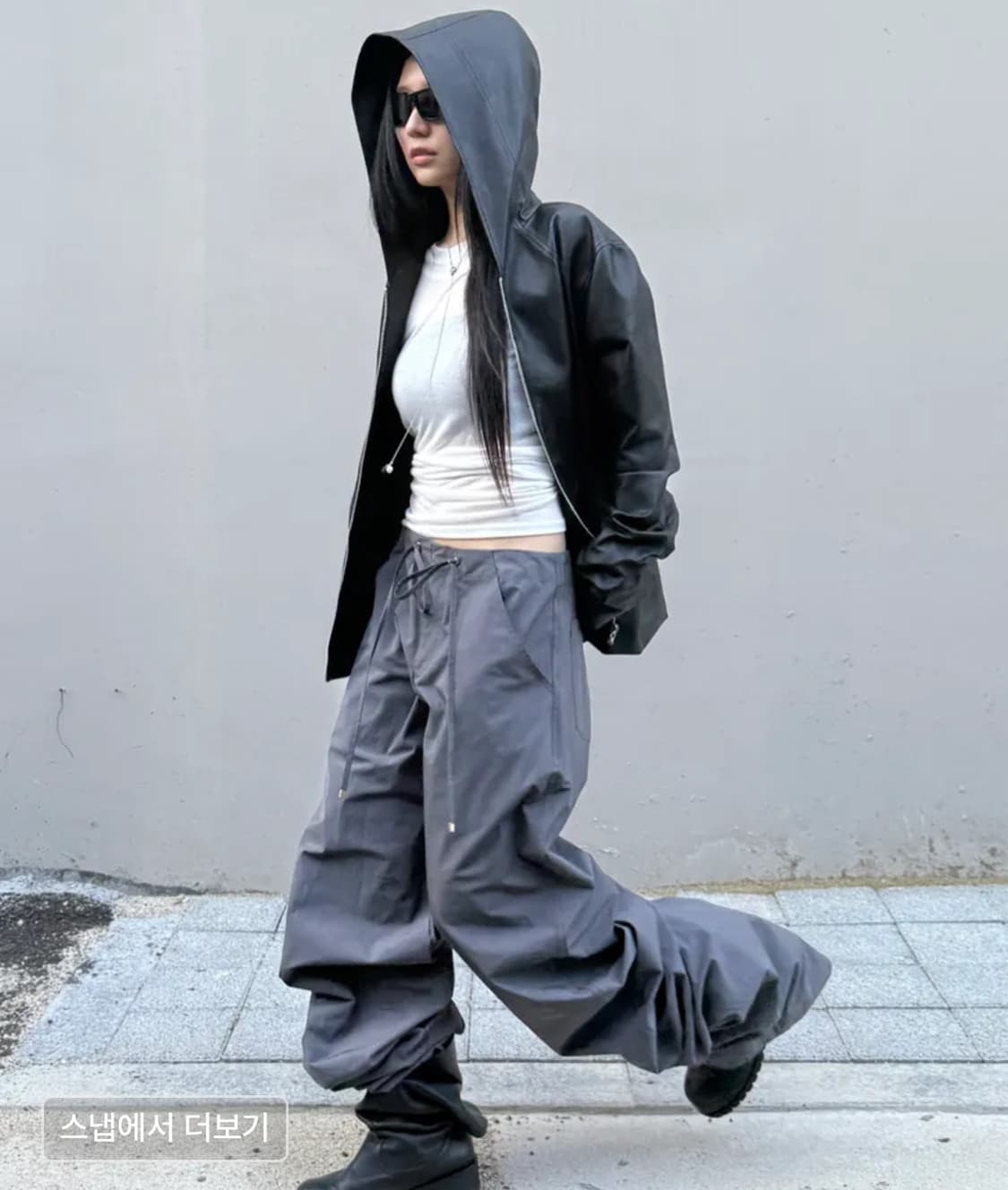 나체 후디 레더자켓 (1사이즈)  상품이미지1