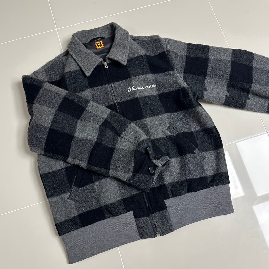 휴먼메이드 곰 럼버 자켓 그레이/블랙 상품이미지5