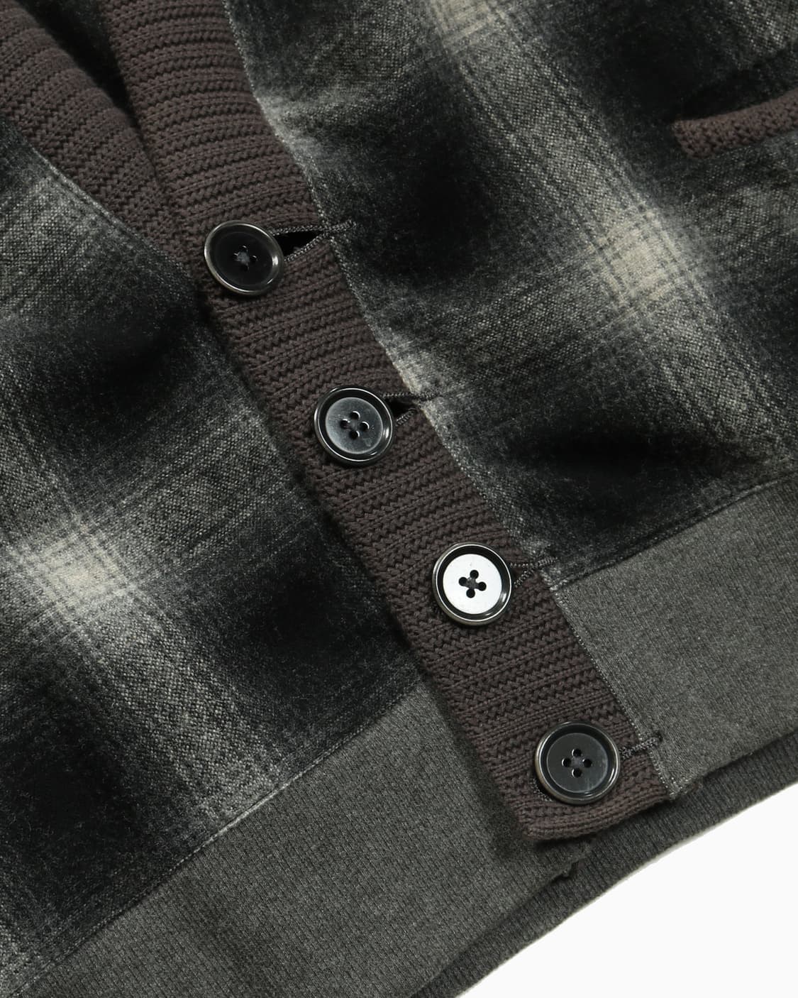  BOWWOW Wool Check Cardigan 상품이미지5