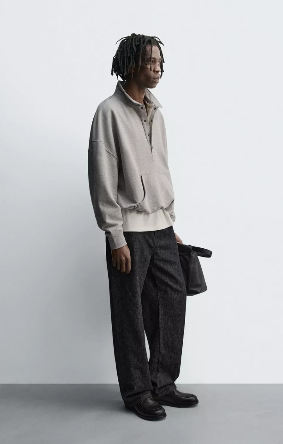 [M]자라 폴로 크롭핏 카라 티셔츠 상품이미지4