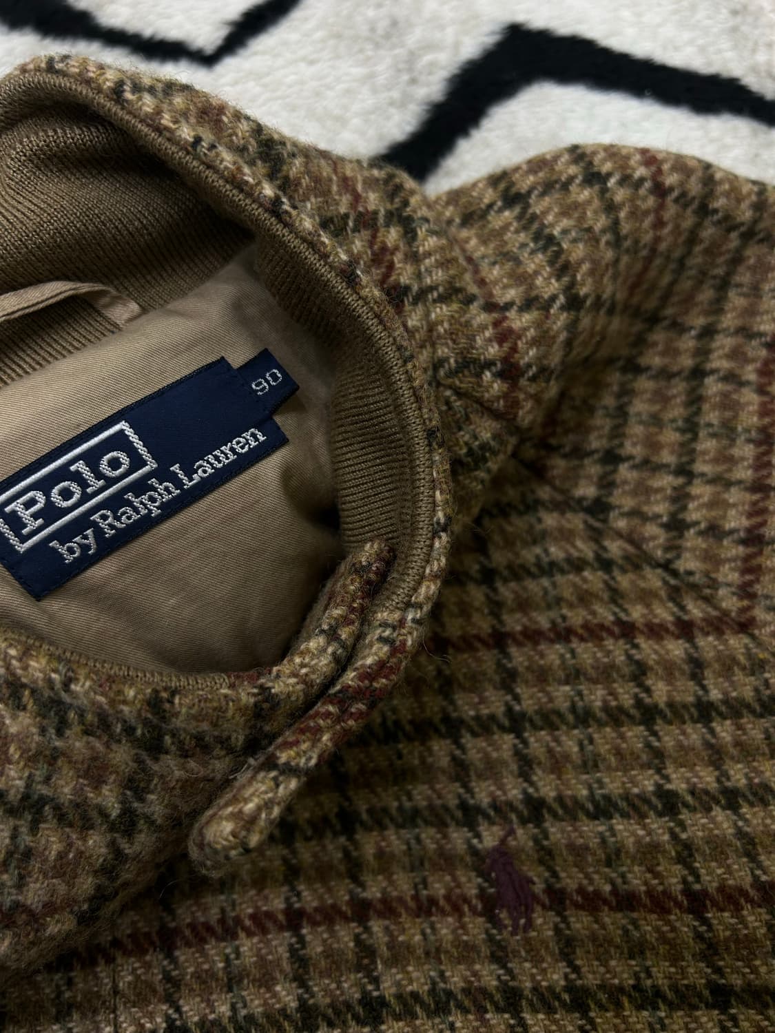 [실측L]폴로랄프로렌 90s 건클럽 체크 울 헤링턴 자켓 상품이미지6