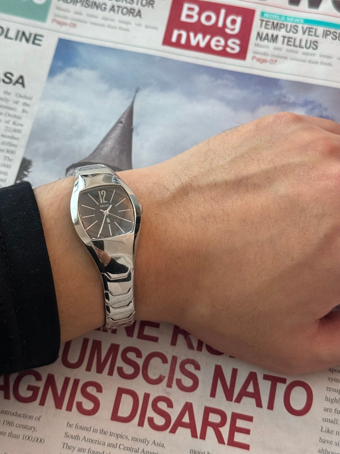 세이코 Seiko 쉘 실버 블랙 상품이미지4