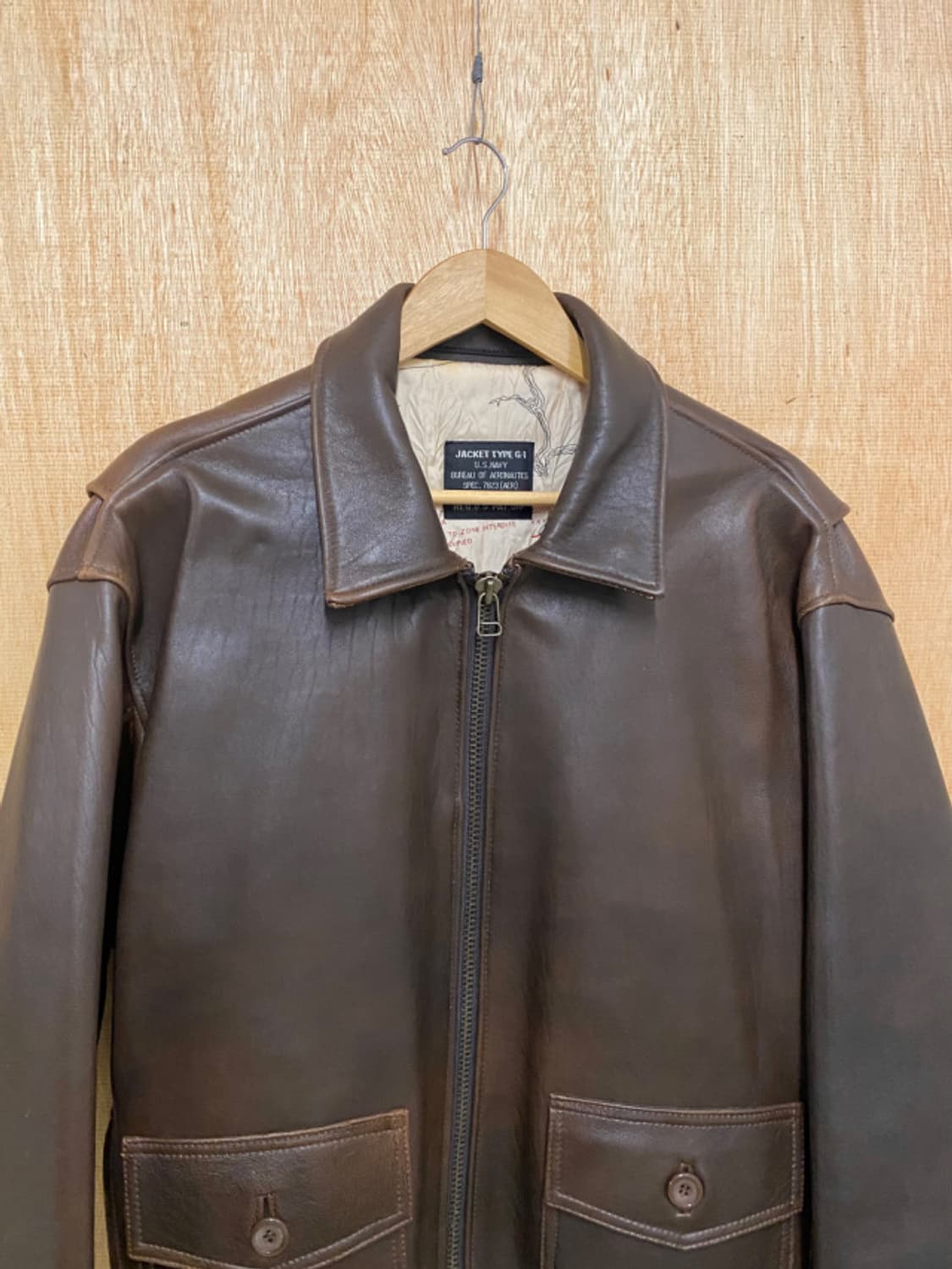 90's AVIREX G-1 leather jacket 90년대 아비렉스 상품이미지4