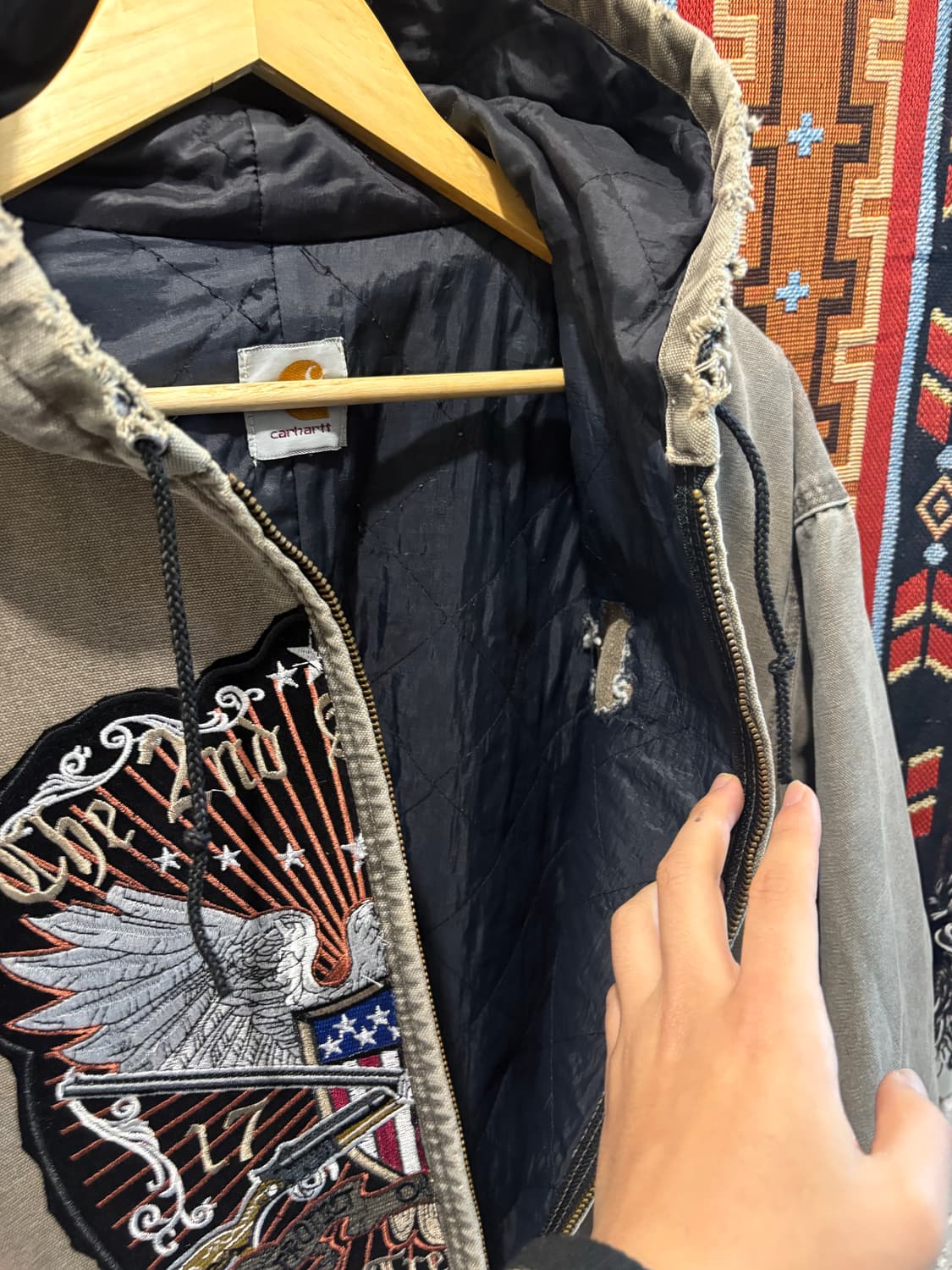 칼하트 J140 커스텀 엑티브 후드 워크자켓 상품이미지10