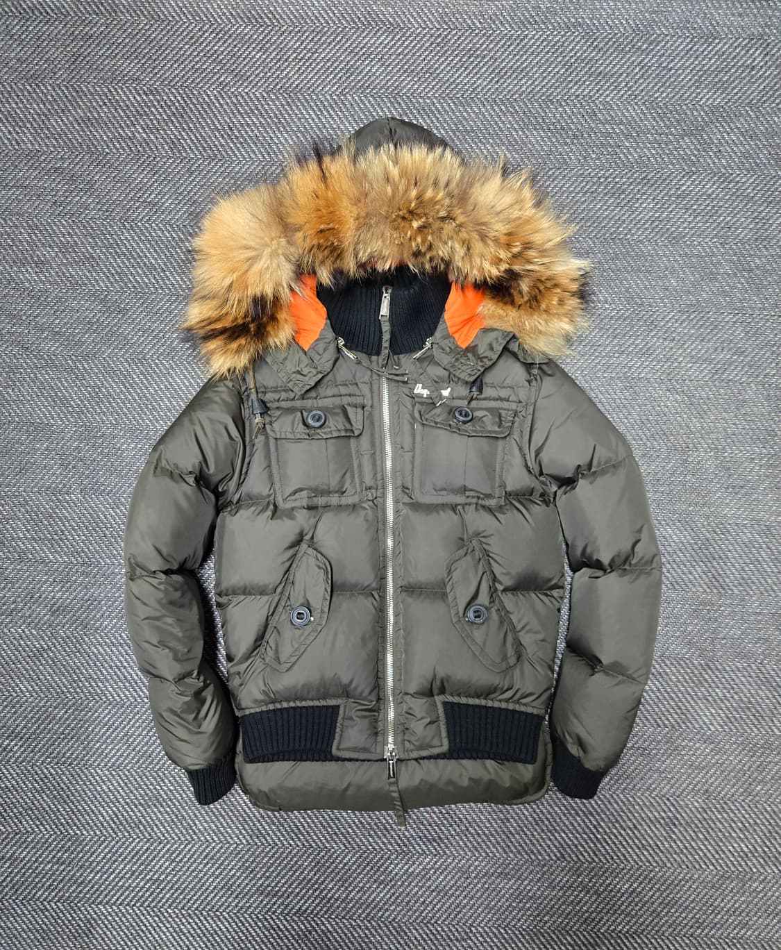 디스퀘어드2 콜마이너 라쿤퍼 숏패딩 재킷 공용 구스다운패딩 상품이미지1