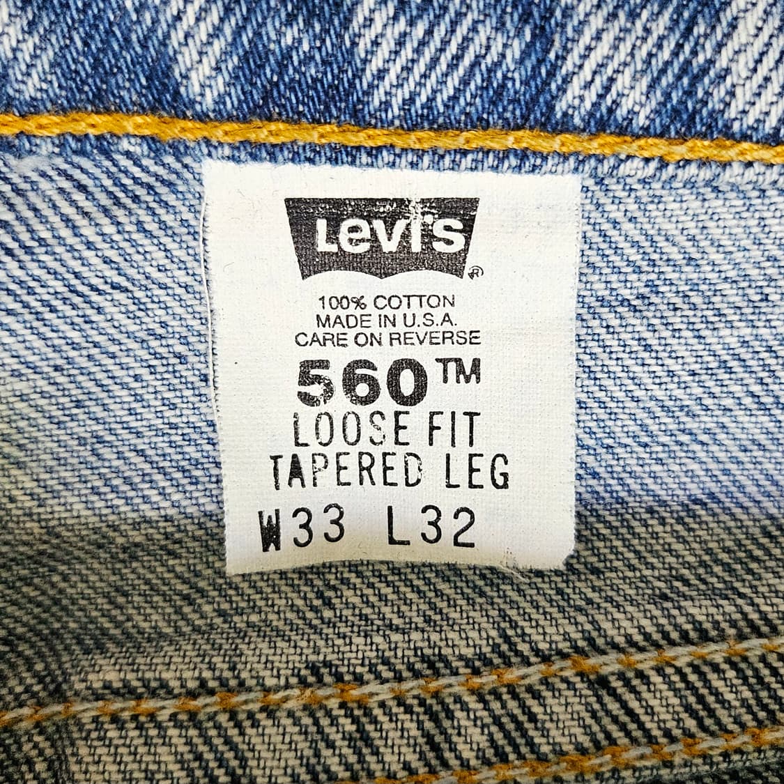 [33X32][리바이스] 90's USA 560™루즈 테이퍼드핏 데님 상품이미지8