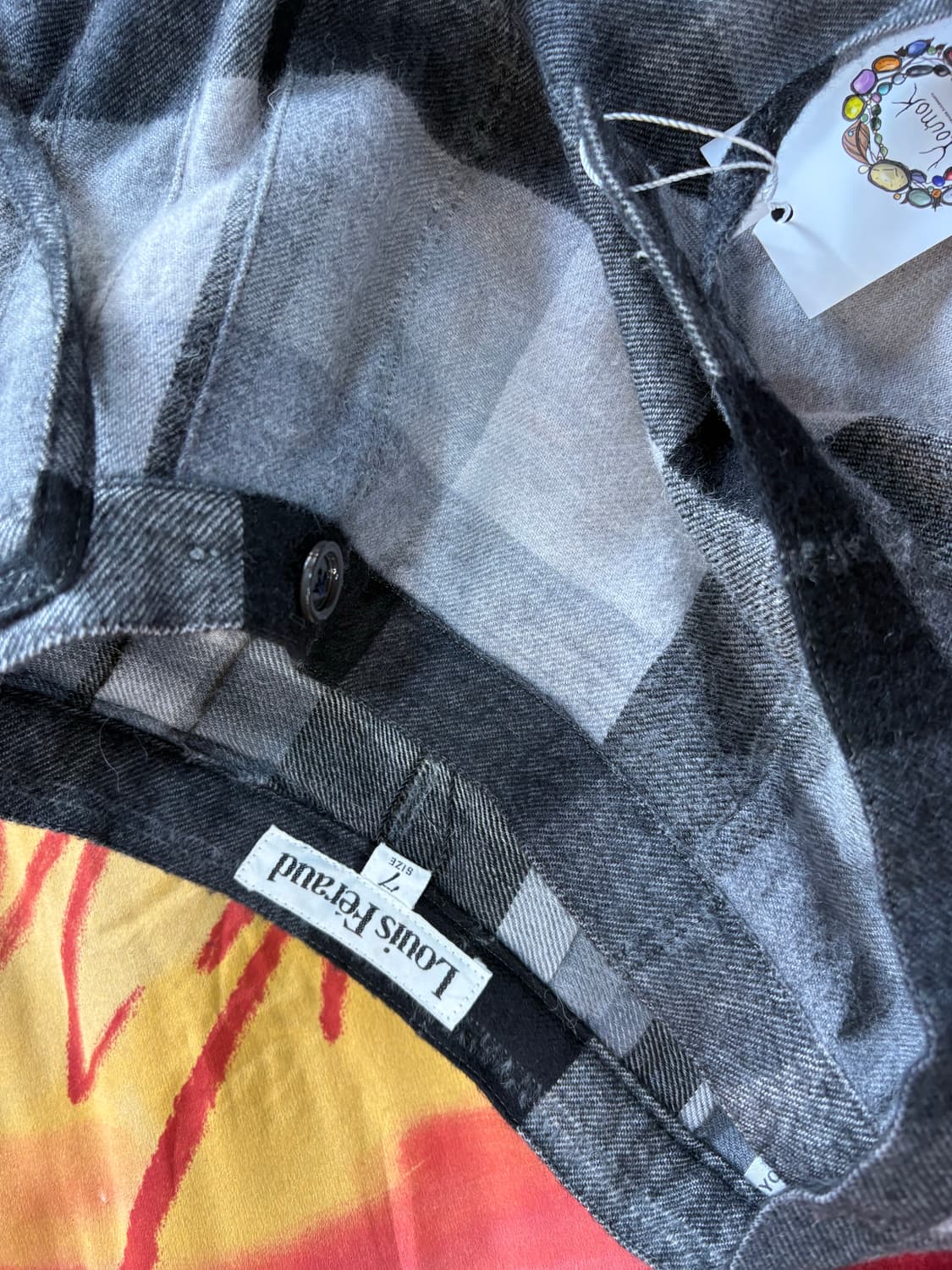 알파카 울 롱 체크 플리츠 랩스커트 빈티지 웨스턴 보헤미안 상품이미지6