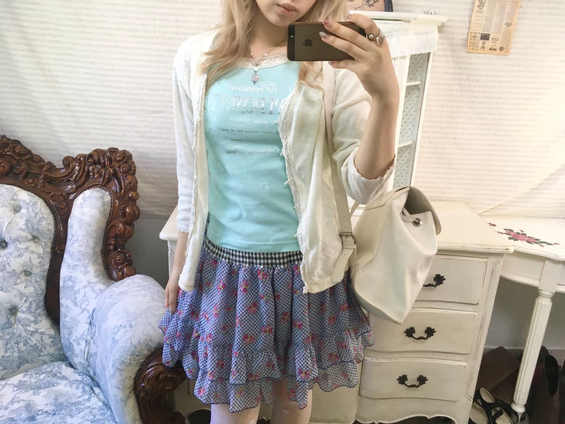 일본빈티지 아이보리 크로셰 가디건 상품이미지7