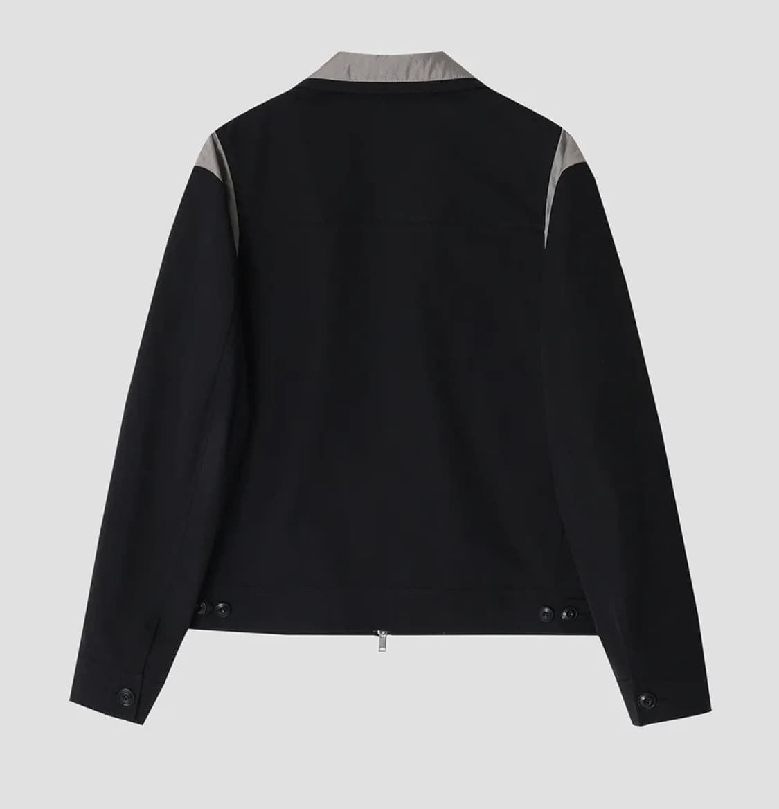 노이어 콘트라스트 오간자 바시티 자켓 (블랙) 상품이미지3