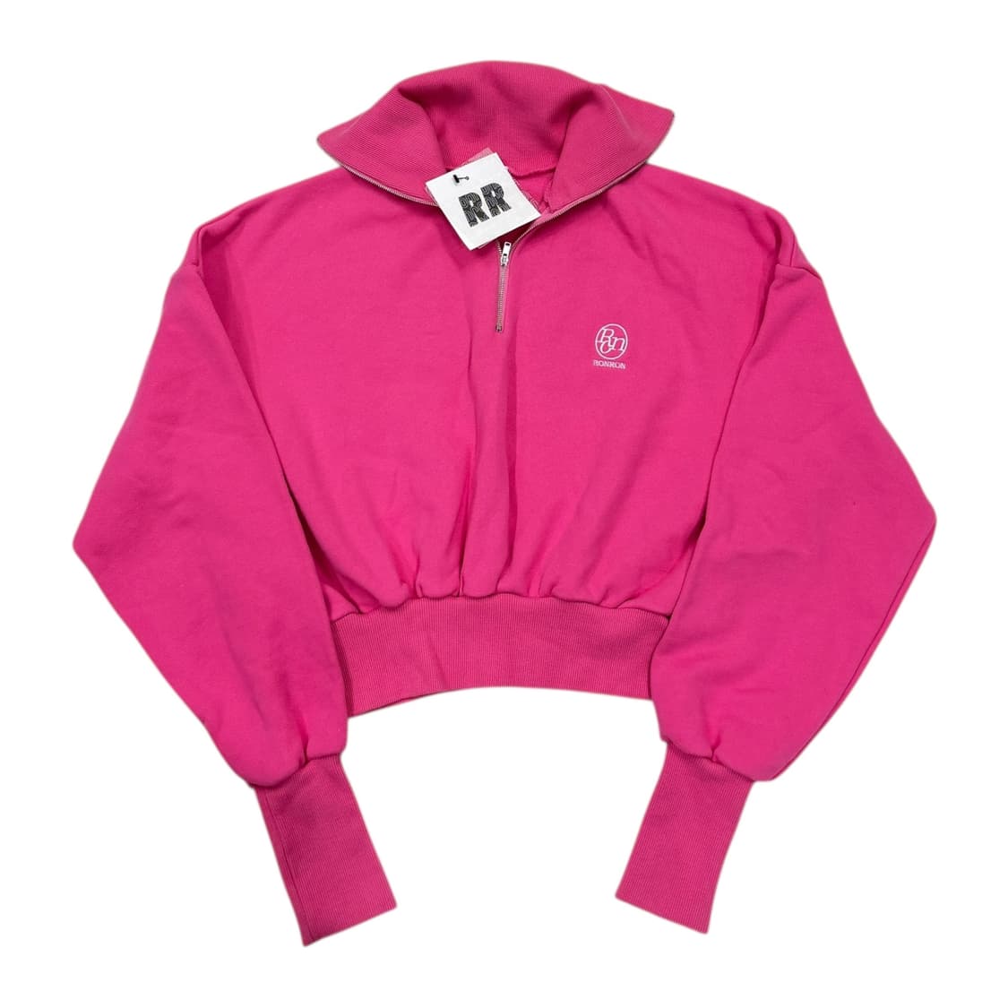 RONRON 론론 하프집업 반집업 맨투맨 핑크 상품이미지1