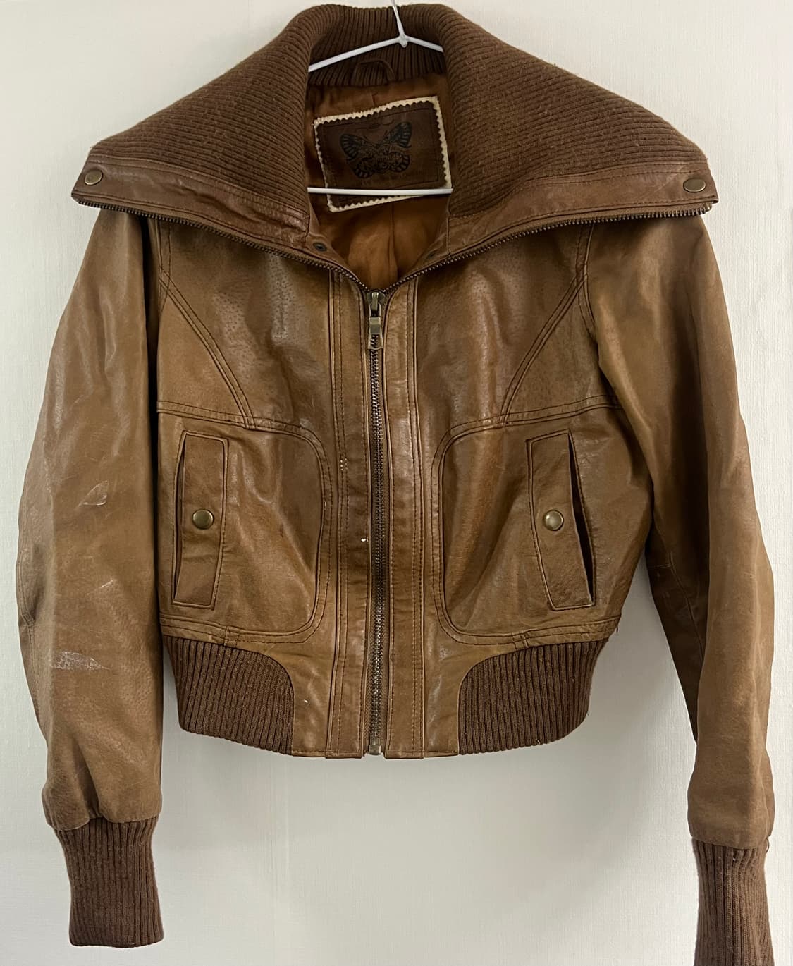 Ribbed Trim Bomber 상품이미지1