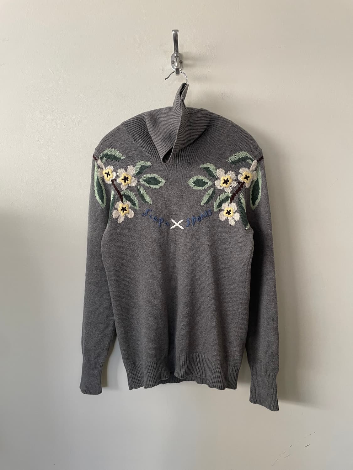 vintage flower embroidered knit 상품이미지2