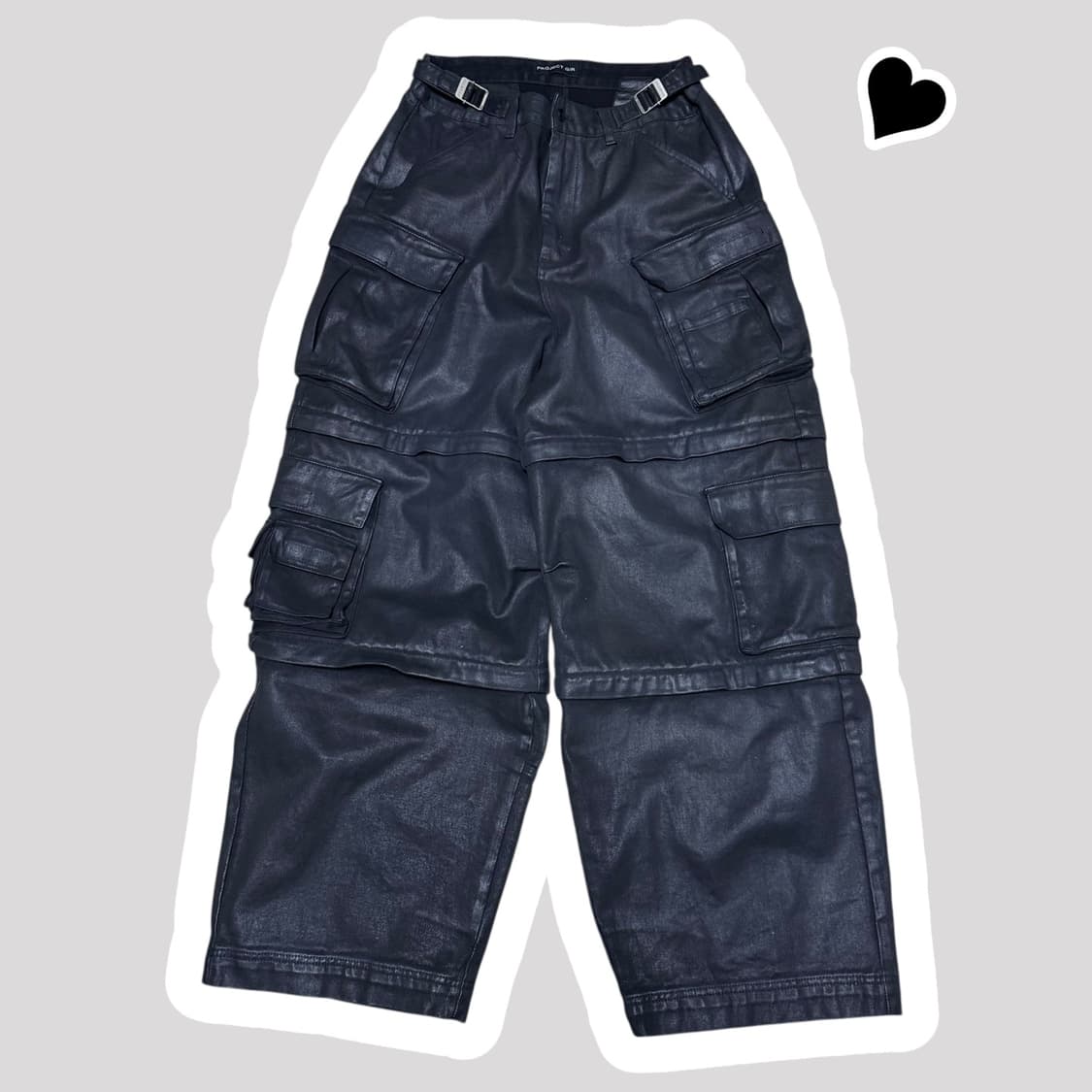 프로젝트 GR 컨버터블 블랙 카고 팬츠  상품이미지1