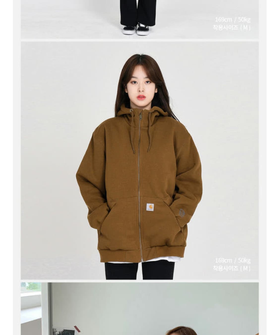칼하트 레인 디펜더 후드집업 S 브라운 상품이미지2