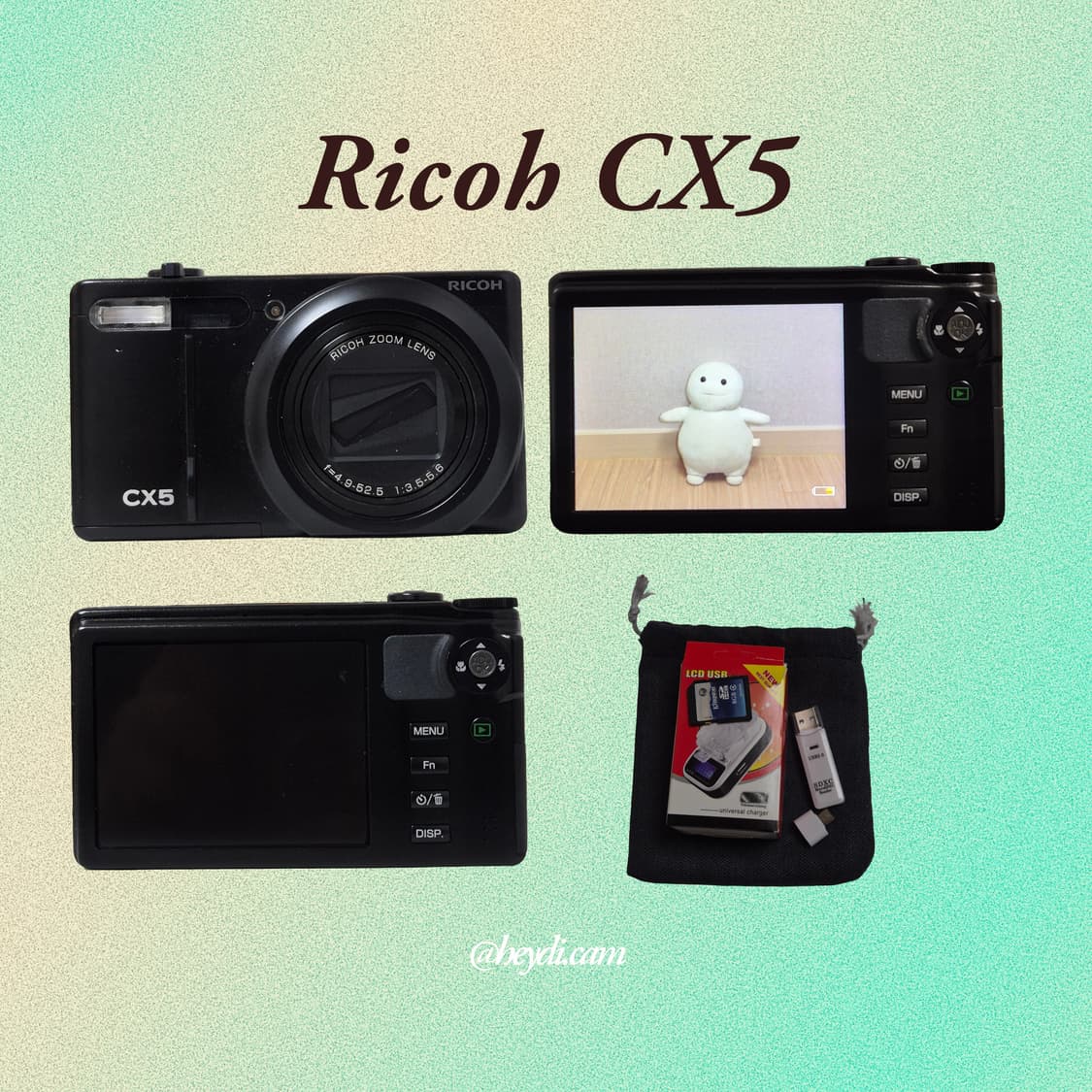 (장원영!) 리코 cx5(ricoh CX5) 블랙 상품이미지2