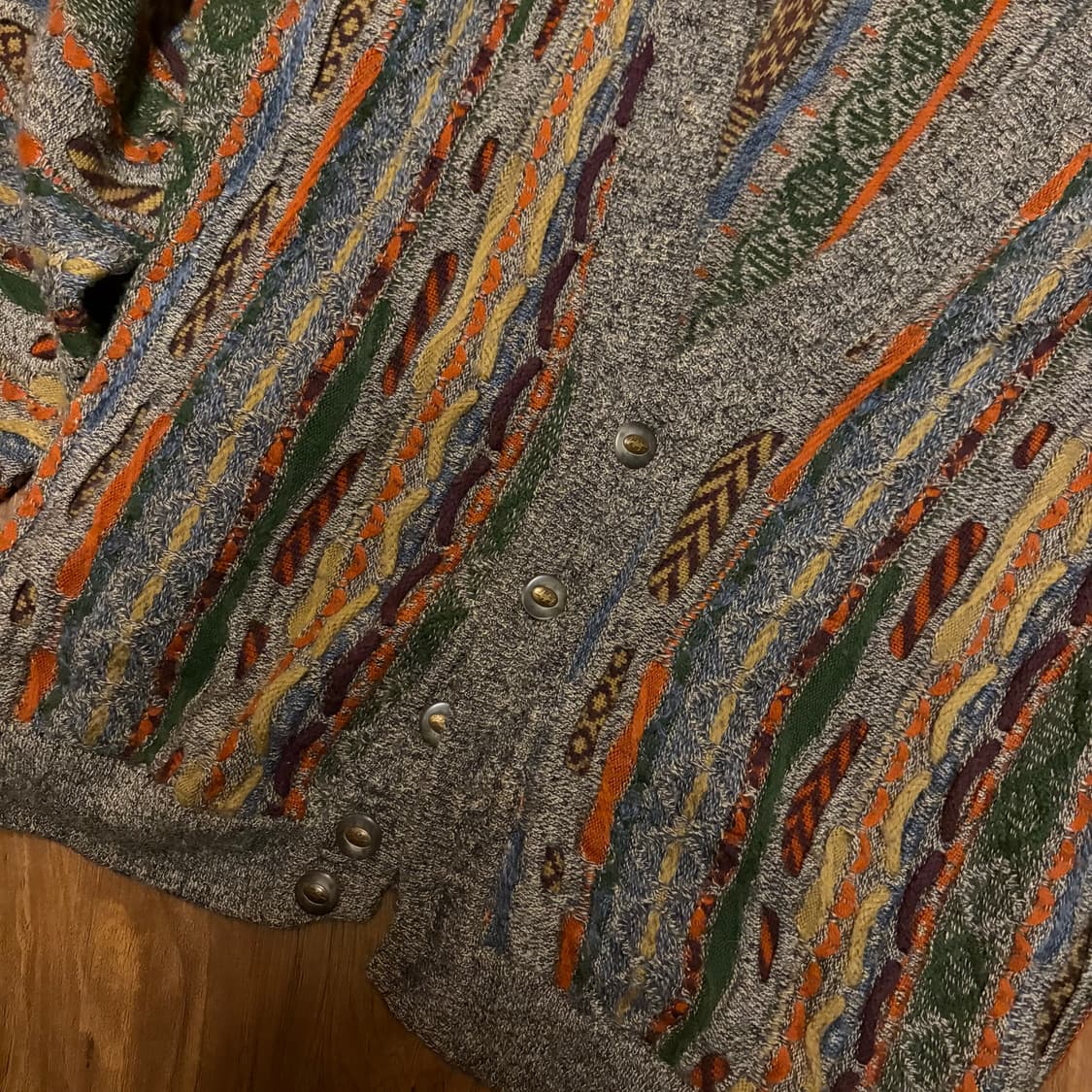 GEOCU WOOL GREY CABLE KNIT CARDIGAN 상품이미지6