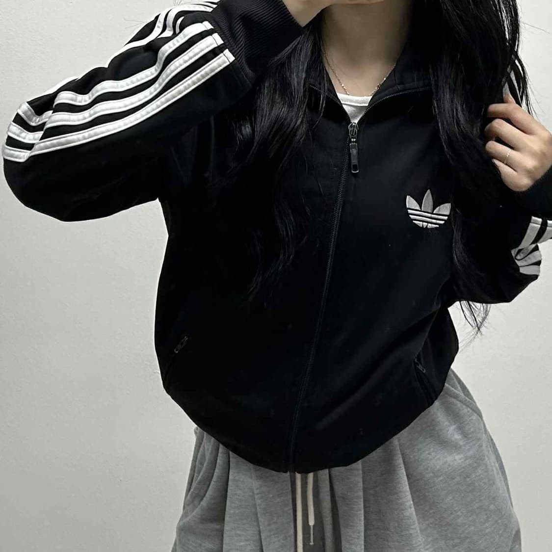 아디다스 블랙 구파이어버드 투바투연준 아이돌 트랙탑 희귀져지(95) 상품이미지1