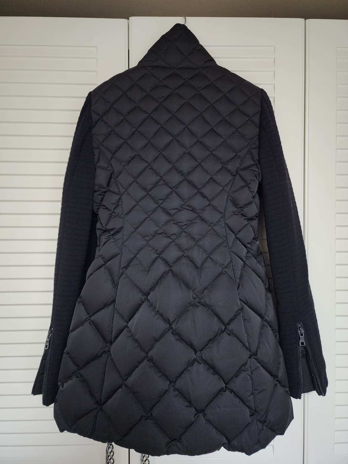 시슬리 다이아몬드 퀼팅 슬림 A라인 덕다운 패딩 코트 상품이미지7