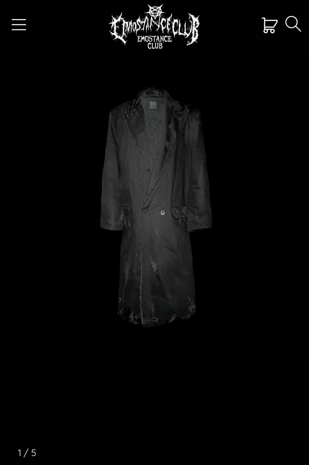 (새상품) 에모스탠스클럽 디스트레스드 데님 코트 2사이즈 상품이미지2