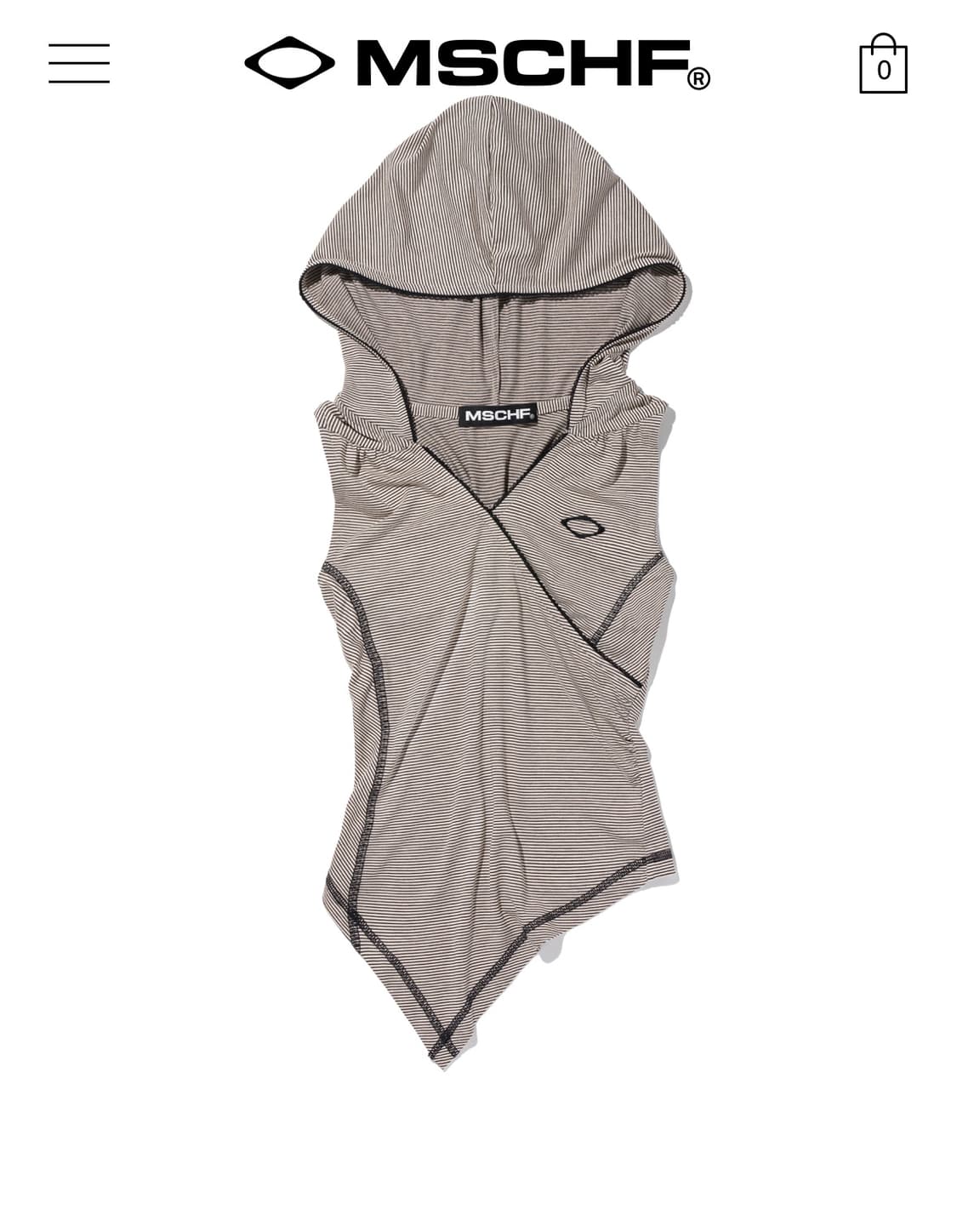 HOODED STRIPE VEST_BEIGE/BLACK 상품이미지1