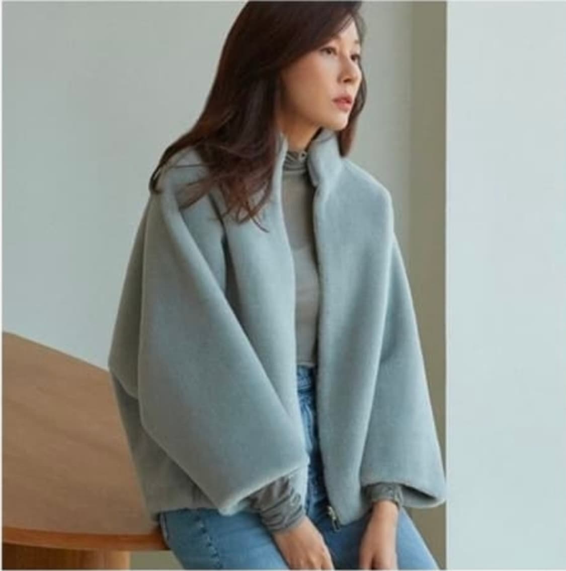 셀렙샵 양모 리버시블 양모 하프코트 상품이미지2