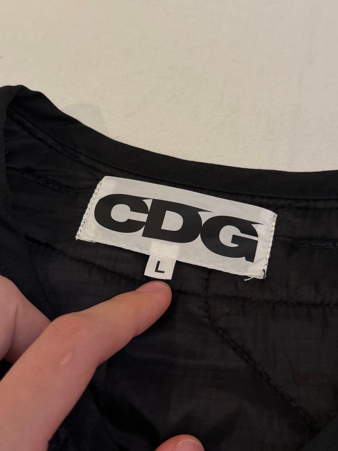 꼼데가르송 CDG X 알파인더스트리 퀼팅 라이너 자켓 블랙 상품이미지5