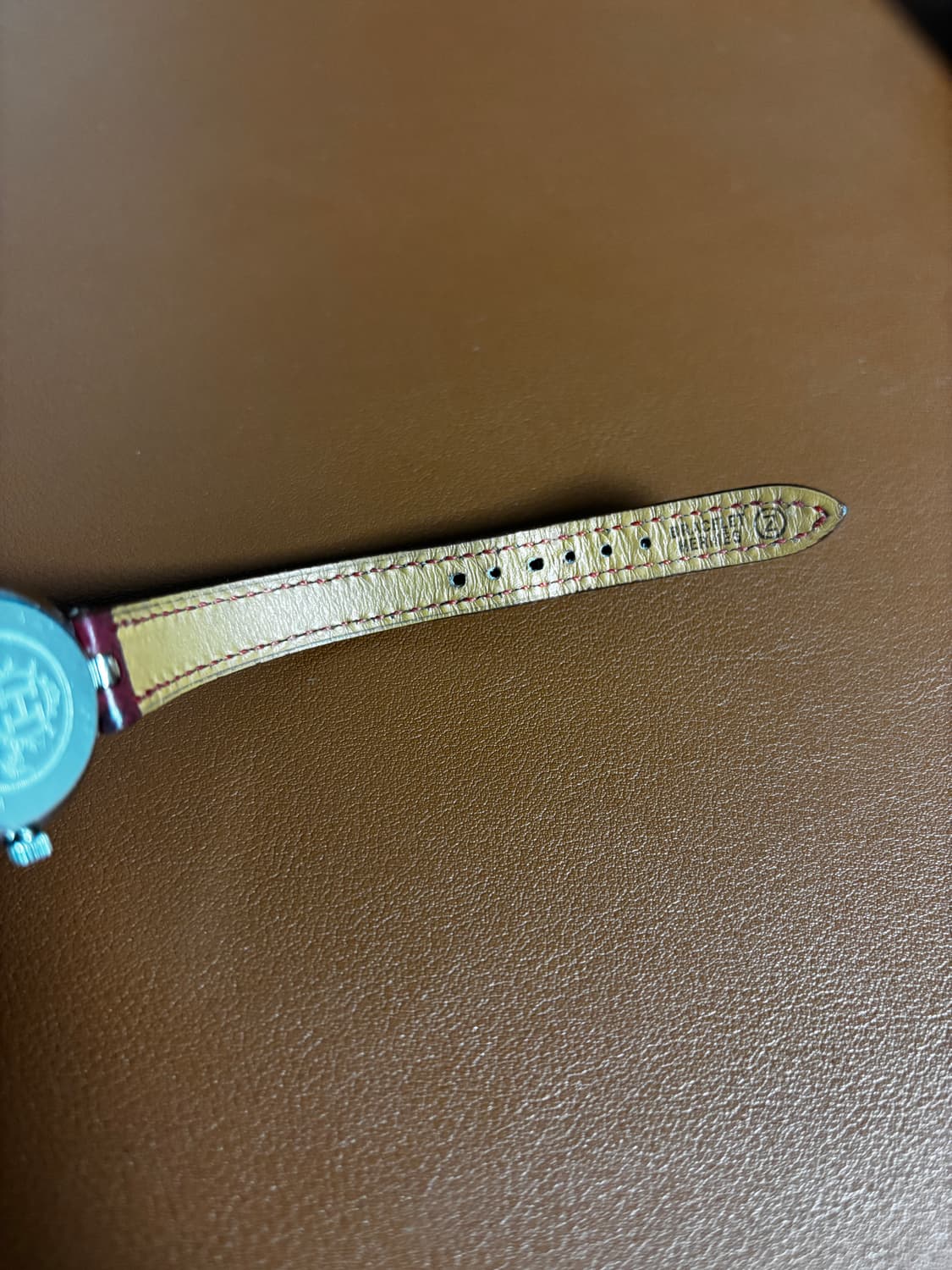 빈티지 에르메스 아쏘 쿼츠 24mm 레드스트랩 상품이미지6