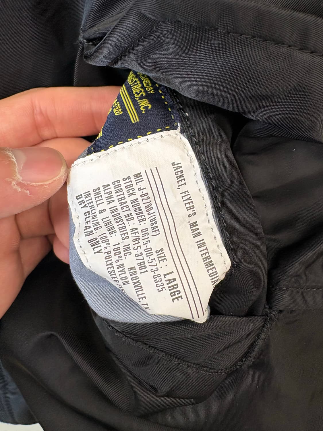 알파인더스트리 MA-1 항공점퍼 블랙 상품이미지8