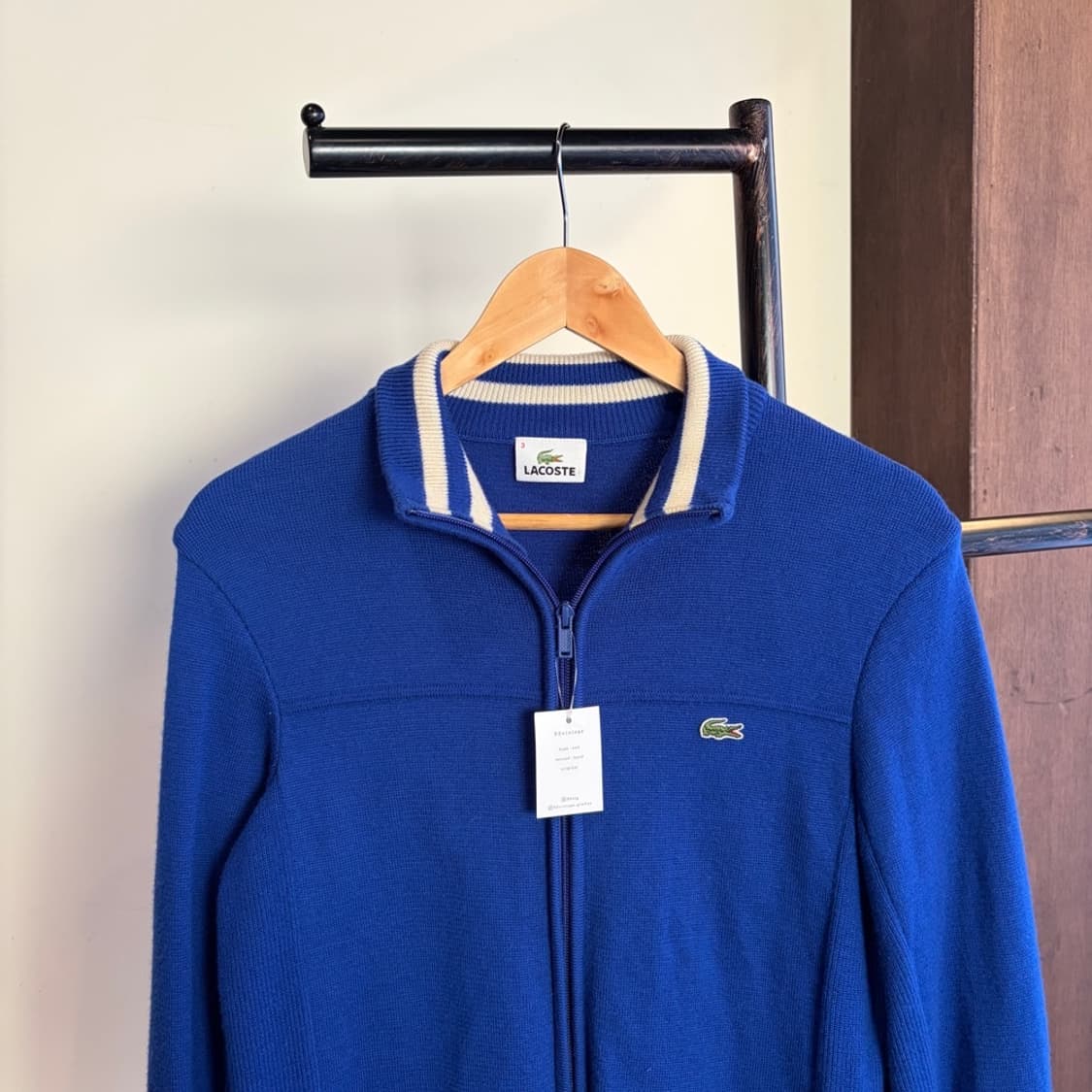 15405 - 라코스테 블루 울 니트 집업 (울 100%) 상품이미지1