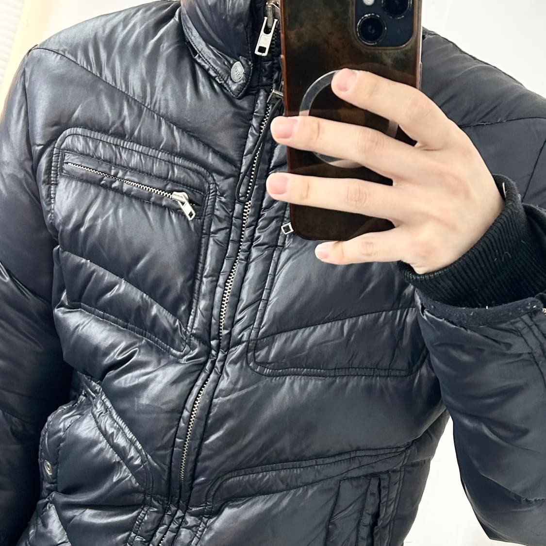 디젤 구스다운 바이커 패딩 상품이미지4