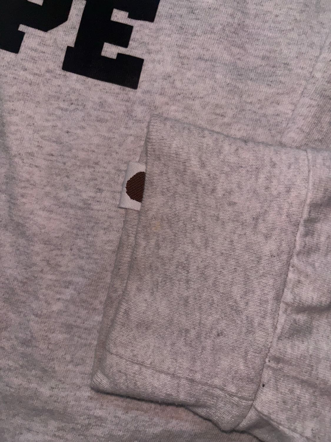 베이프 컬리지 롱슬리브 티셔츠 그레이 M 상품이미지3