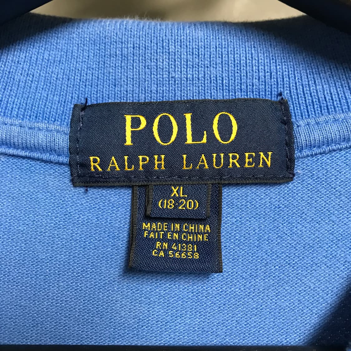폴로 랄프로렌 PK 반팔 카라티 블루 XL18-20 상품이미지5