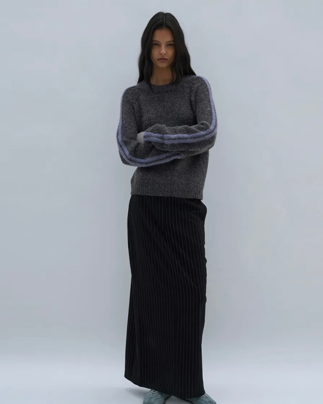 파르티멘토우먼 / 릴리 부클 니트 스웨터 _ 차콜 상품이미지3
