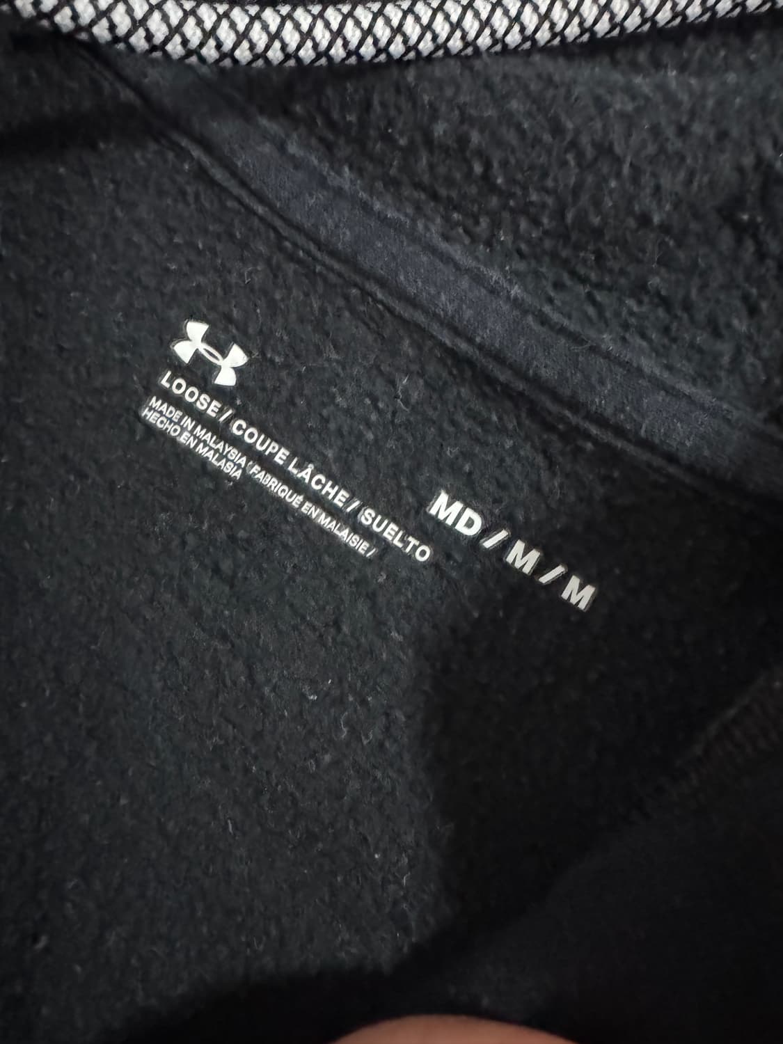 여성 언더아머 기모 크롭 트레이닝 후드집업 블랙 상품이미지3