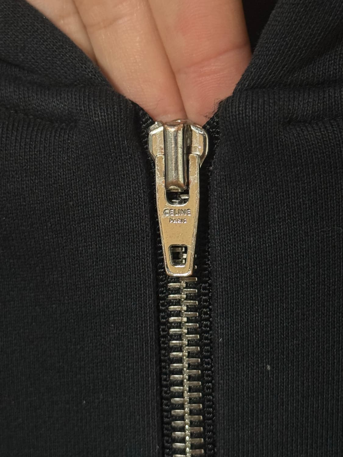 셀린느 백로고 후드집업 블랙 L 상품이미지6