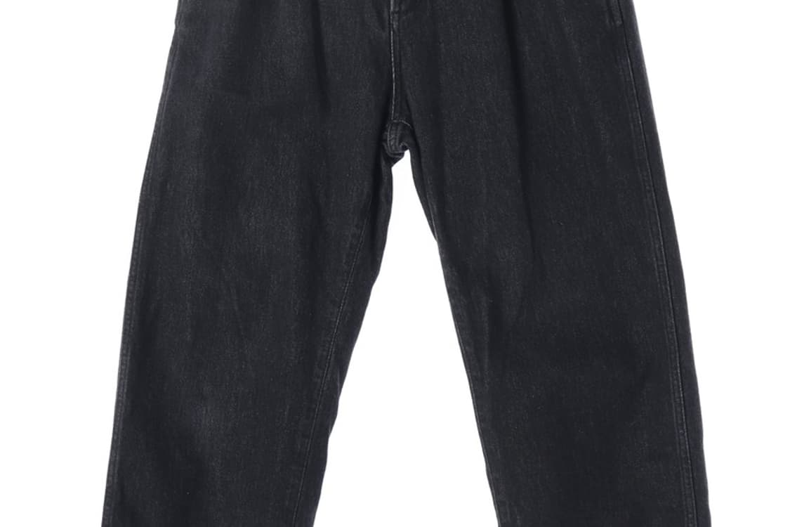 러프사이드 드레이프 데님 팬츠 블랙 상품이미지4